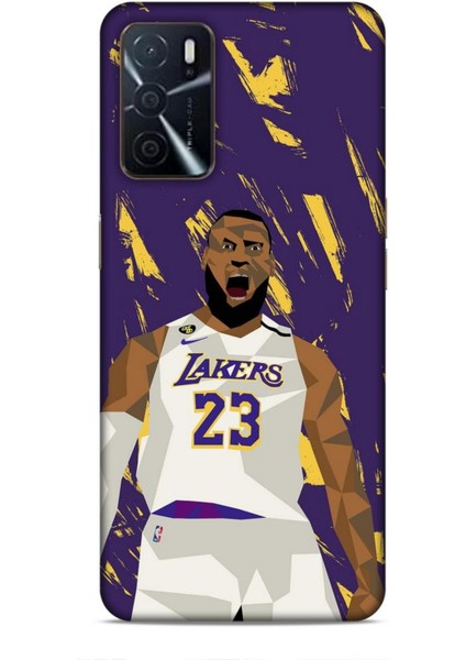 Oppo A16 Kılıf Basketbolcular 18 Lebron James Nba Parlak Kılıf
