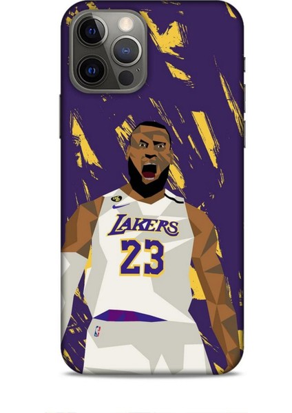 Apple iPhone 12 Pro Kılıf Basketbolcular 18 Lebron James Nba Parlak Kılıf