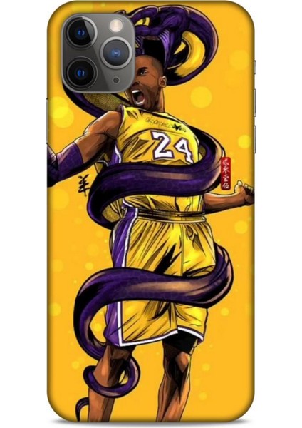 Apple iPhone 11 Pro Max Kılıf Basketbolcular 6 Kobe 24 Sarı Koruyucu Kapak