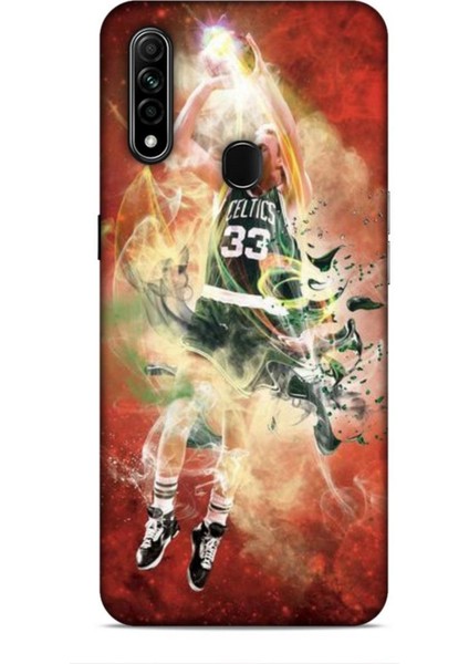 Oppo A31 Kılıf Basketbolcular 29 Larry Joe Bird Turuncu Leke Tutmaz Kapak