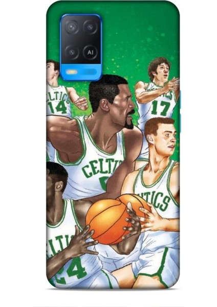 Oppo A54 Kılıf Basketbolcular 26 Jayson Celtics Yeşil Soft Kapak