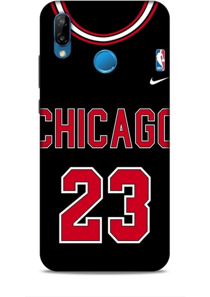 Huawei P20 Lite Kılıf Basketbolcular 1 Chicago 23 Siyah Telefon Kılıfı