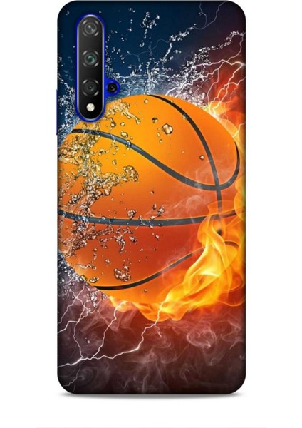 Honor 20 Kılıf Basketbolcular 30 Basketbol Topu Kenarları Şeffaf Kapak