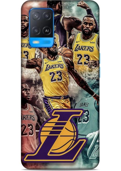 Oppo A54 Kılıf Basketbolcular 17 Lebron 23 Lakers Yumuşak Kılıf