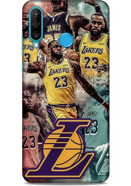 Huawei P30 Lite Kılıf Basketbolcular 17 Lebron 23 Lakers Yumuşak Kılıf