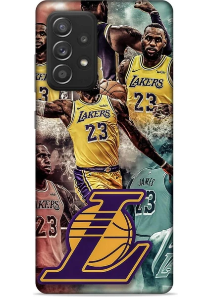 Samsung Galaxy A52S Kılıf Basketbolcular 17 Lebron 23 Lakers Yumuşak Kılıf