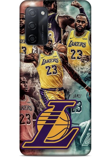 Oppo A5S Kılıf Basketbolcular 17 Lebron 23 Lakers Yumuşak Kılıf