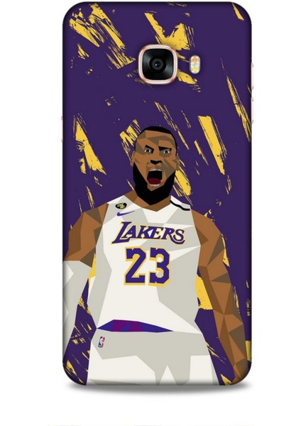 Samsung Galaxy C5 Kılıf Basketbolcular 18 Lebron James Nba Parlak Kılıf