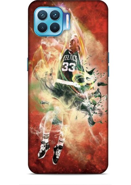 Oppo Reno 4 Lite Kılıf Basketbolcular 29 Larry Joe Bird Turuncu Leke Tutmaz Kapak