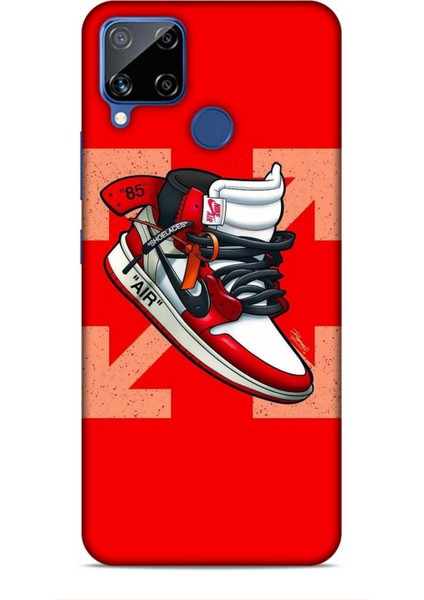 Realme C15 Kılıf Basketbolcular 2 Air 85 Kırmızı Kapak