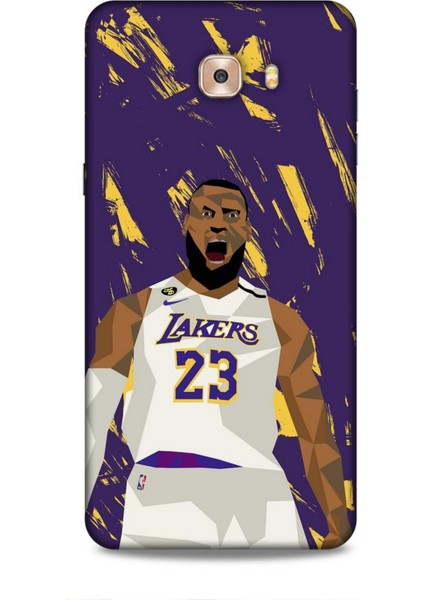 Samsung Galaxy C9 Kılıf Basketbolcular 18 Lebron James Nba Parlak Kılıf