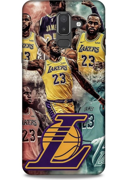 Samsung Galaxy J8 Kılıf Basketbolcular 17 Lebron 23 Lakers Yumuşak Kılıf