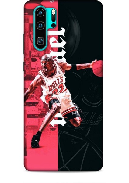 Huawei P30 Pro Kılıf Basketbolcular 5 Jordan Bulls Beyaz Koruma Kılıfı