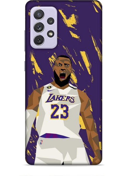 Samsung Galaxy A72 Kılıf Basketbolcular 18 Lebron James Nba Parlak Kılıf