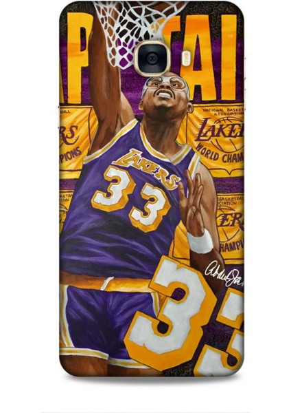 Samsung Galaxy C7 Kılıf Basketbolcular 23 Lakers 33 Jabbar Telefon Kabı