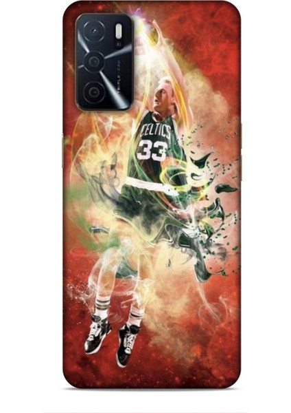 Oppo A16 Kılıf Basketbolcular 29 Larry Joe Bird Turuncu Leke Tutmaz Kapak