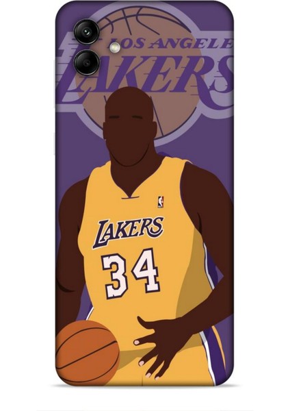 Samsung Galaxy M04 Kılıf Basketbolcular 24 Lakers Kahverengi Darbe Emici Kılıf