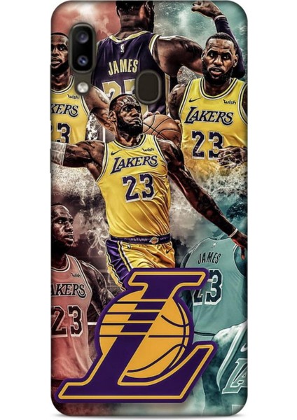 Samsung Galaxy A20 Kılıf Basketbolcular 17 Lebron 23 Lakers Yumuşak Kılıf