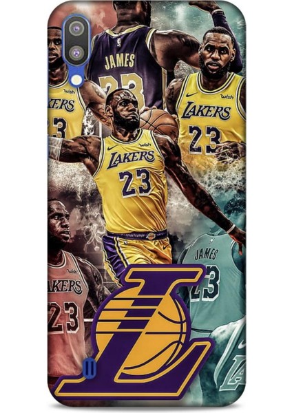 Samsung Galaxy M10 Kılıf Basketbolcular 17 Lebron 23 Lakers Yumuşak Kılıf