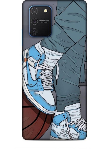 Samsung Galaxy S10 Lite Kılıf Basketbolcular 3 Ayakkabı Mavi Arka Kapak