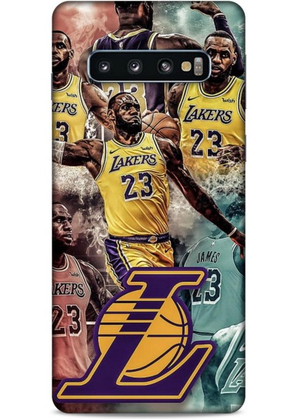 Samsung Galaxy S10 Kılıf Basketbolcular 17 Lebron 23 Lakers Yumuşak Kılıf