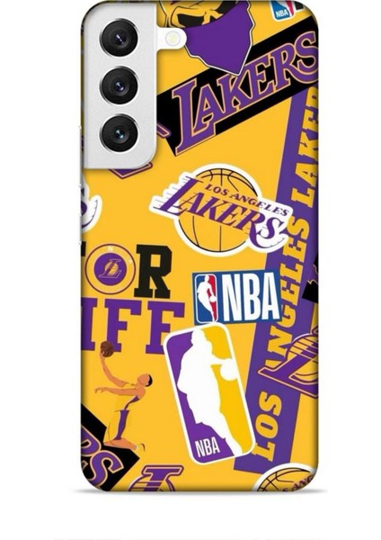 Samsung Galaxy S22 Kılıf Basketbolcular 11 Sarı Mor Los Angeles 4K Baskılı Kılıf