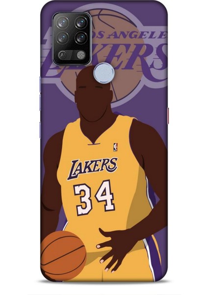 Tecno Pova Kılıf Basketbolcular 24 Lakers Kahverengi Darbe Emici Kılıf
