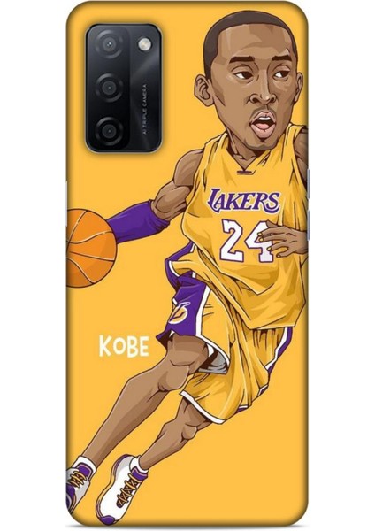 Oppo A5S Kılıf Basketbolcular 10 Laker 24 Mor Sarı Full Hd Kılıf