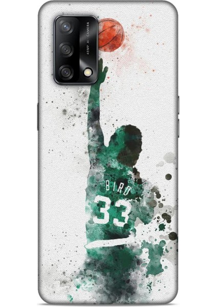Oppo A74 Kılıf Basketbolcular 28 Bird 33 Beyaz Yeşil Iz Bırakmayan Kılıf