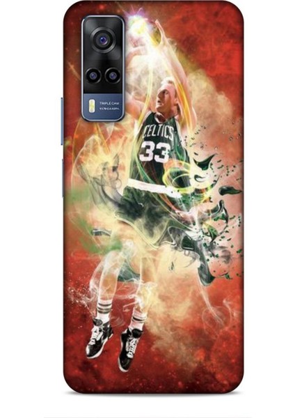 Vivo Y33 Kılıf Basketbolcular 29 Larry Joe Bird Turuncu Leke Tutmaz Kapak