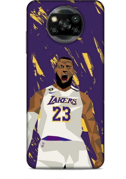 Xiaomi Poco X3 Kılıf Basketbolcular 18 Lebron James Nba Parlak Kılıf
