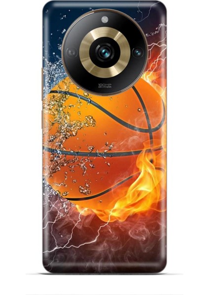 Realme 11 Pro Plus Kılıf Basketbolcular 30 Basketbol Topu Kenarları Şeffaf Kapak