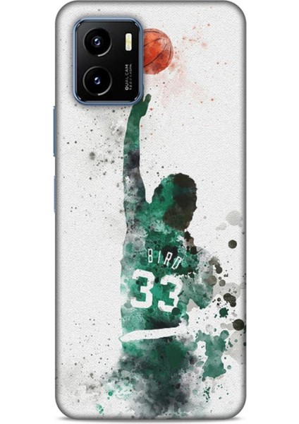 Vivo Y15S Kılıf Basketbolcular 28 Bird 33 Beyaz Yeşil Iz Bırakmayan Kılıf