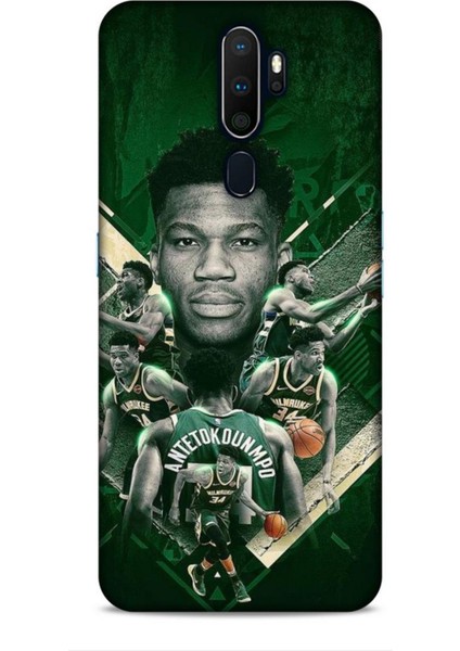 Oppo A9 2020 Kılıf Basketbolcular 15 Antetokounmpo Kalın Silikon