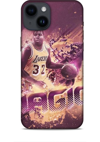 Apple iPhone 14 Kılıf Basketbolcular 21 Magic Johnson Darbe Önleyici Kapak