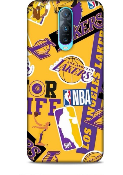 Oppo RX17 Neo Kılıf Basketbolcular 11 Sarı Mor Los Angeles 4K Baskılı Kılıf