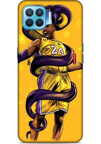 Oppo Reno 4 Lite Kılıf Basketbolcular 6 Kobe 24 Sarı Koruyucu Kapak