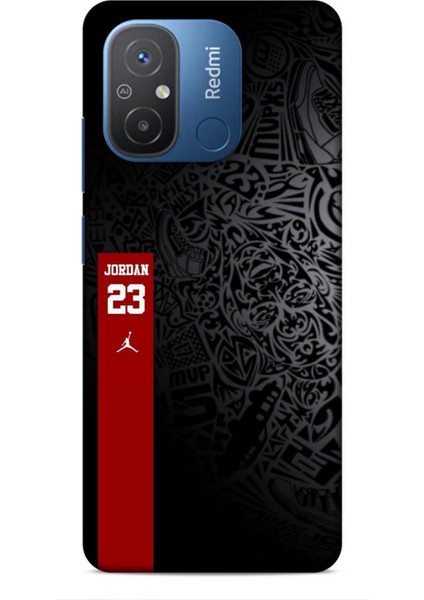 Realme C53 Kılıf Basketbolcular 4 Jordan 23 Siyah Kırmızı Silikon Kılıf