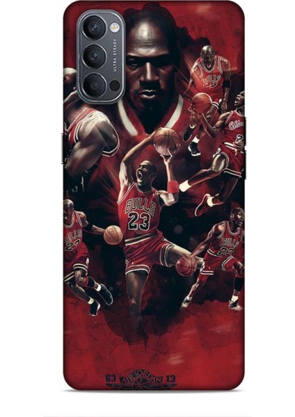 Oppo Reno 4 Kılıf Basketbolcular 12 Bulls 23 Tasarım Kılıf