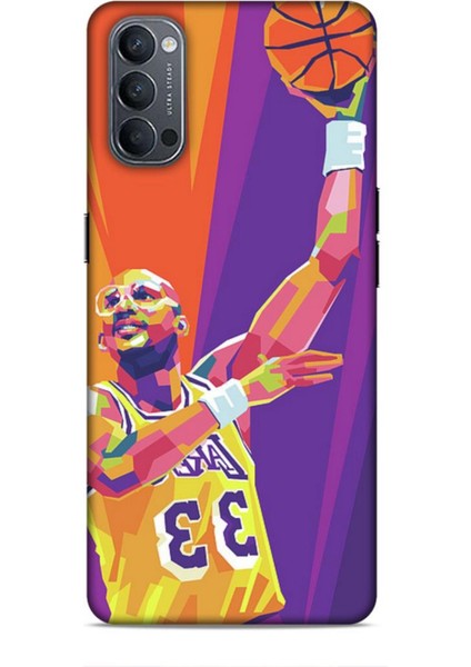 Oppo Reno 4 Kılıf Basketbolcular 22 Kareem Abdul Jabbar Kap