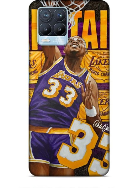 Realme 8 Pro Kılıf Basketbolcular 23 Lakers 33 Jabbar Telefon Kabı