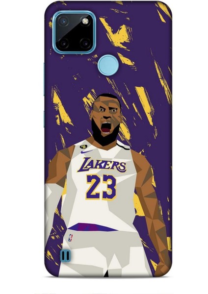 Realme C21Y Kılıf Basketbolcular 18 Lebron James Nba Parlak Kılıf