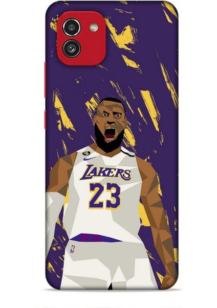 Samsung Galaxy A03 Kılıf Basketbolcular 18 Lebron James Nba Parlak Kılıf