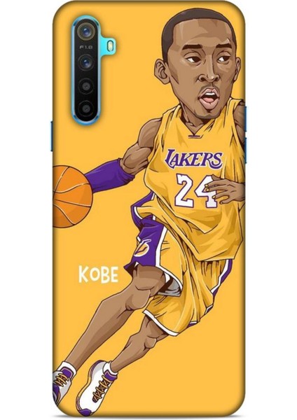 Realme 6i Kılıf Basketbolcular 10 Laker 24 Mor Sarı Full Hd Kılıf