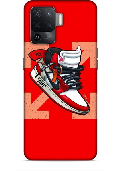 Oppo Reno 5 Lite Kılıf Basketbolcular 2 Air 85 Kırmızı Kapak