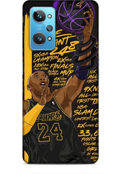 Realme Gt2 Kılıf Basketbolcular 7 Kobe 24 Siyah Sarı Desenli Kılıf