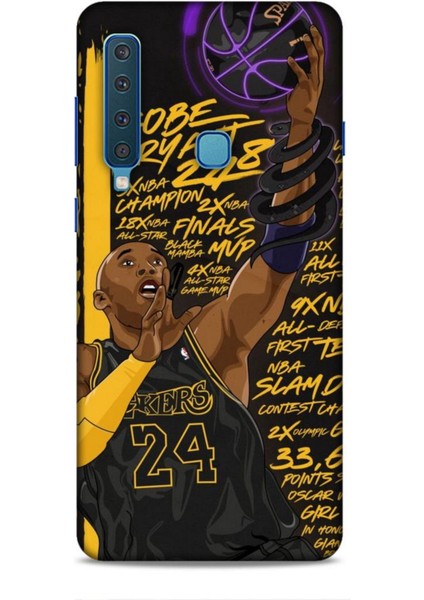 Samsung Galaxy A9 2018 Kılıf Basketbolcular 7 Kobe 24 Siyah Sarı Desenli Kılıf