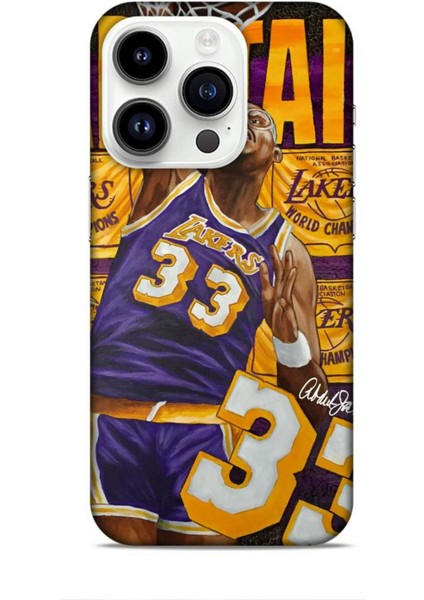 Apple iPhone 14 Pro Kılıf Basketbolcular 23 Lakers 33 Jabbar Telefon Kabı