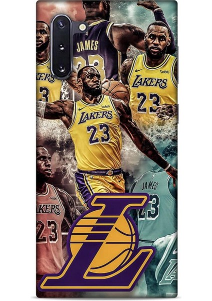 Samsung Galaxy Note 10 Kılıf Basketbolcular 17 Lebron 23 Lakers Yumuşak Kılıf