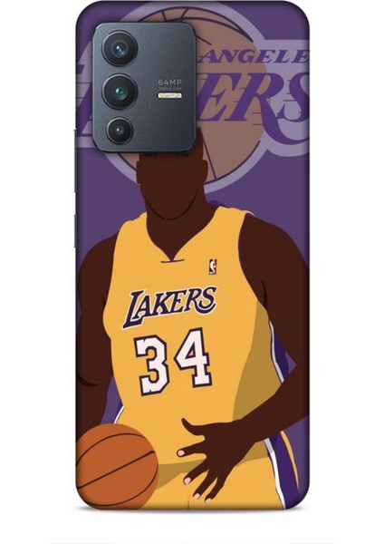 Vivo V23 5g Kılıf Basketbolcular 24 Lakers Kahverengi Darbe Emici Kılıf